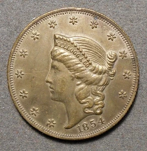 D158 Kellogg & Co., San Francisco California, Twenty D. Messing, 34mm, getönt au - Bild 1 von 2