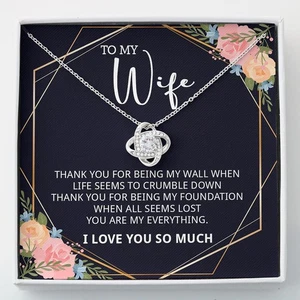 To my Wife Necklace, Perfect Xmas Gift for your Love, Soulmate Necklace Womens - Picture 1 of 6