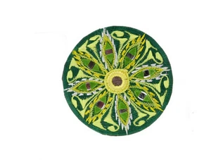 Ecusson brodé bouddhiste mandala fleur artisanat fait main MD17 - Picture 1 of 1