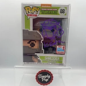 Funko Pop Shredder 8 bits #08 2017 NYCC Kevin Eastman autografiado firmado 1/50 Lim - Imagen 1 de 7