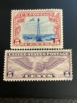 Us Stamp Scott # C11-12... Airmail Stamps...Mint Hinged - Image 1 of 2