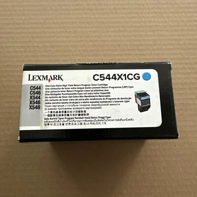New Lexmark High Yield Toner Cartridge C544X1CG Cyan Ink Cartridge - Image 1 of 4