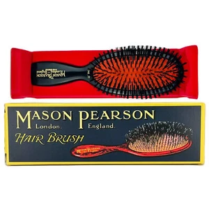 Mason Pearson CB4 Regular Child Hair Brush - Pure Bristle, Dark Ruby - Picture 1 of 5