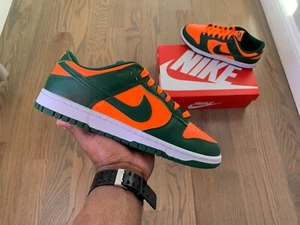 Size 11.5 - Nike Dunk Low Miami Hurricanes - Picture 1 of 4