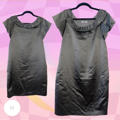 MOSCHINO VINTAGE Y2K TALLA US6/FR36/IT40 BLAIR WALDORF STYE CUELLO CON VOLANTES SATINADO/SI Foto 1 de 4