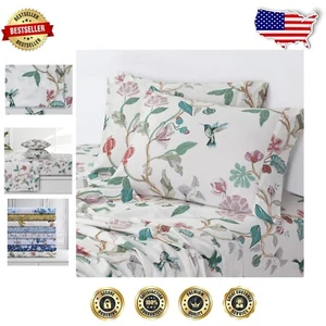 Elegant 300 Thread Count Bedding Set - Organic Cotton, Deep Pocket Queen Size - Picture 1 of 6