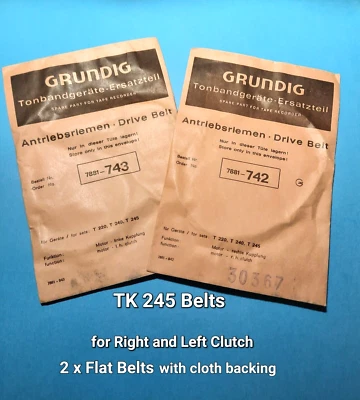 GRUNDIG TK 245 TK 240 TK 220 Drive Belts Original Sealed Package - Image 1 of 2