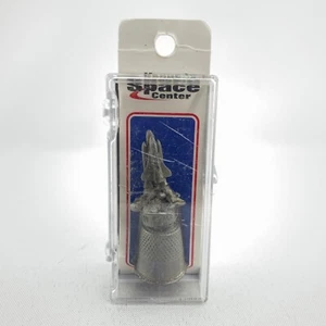 VTG Pewter Thimble Kennedy Space Center Vintage Thimble Travel Souvenir with Box - Picture 1 of 10