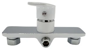 Rubinetto monocomando miscelatore da parete per doccia bianco/cromo - Foto 1 di 5