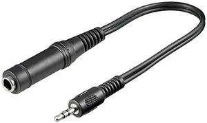 Klinke Klinken Adapter Kabel 0,2 m 3,5 mm Stecker auf 6,35 mm Buchse stereo 20cm - Bild 1 von 1
