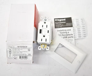 Legrand Radiant USB GFCI Outlet 15A Tamper Resistant Self Test Type A/C - Picture 1 of 5