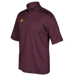 Adidas Game Built Short Sleeve Quarter-Zip Top Men's Sport Maroon/Collegiate XL - Picture 1 of 1