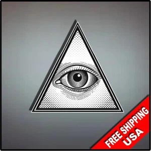Illuminati All See Eye Triángulo 4" Ventana Calcomanía Adhesiva Conspiración - Imagen 1 de 1