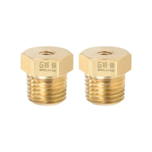Brass Pipe Hose Fitting 1/4 Male to 3/16 Female Thread Tube Adapter Nozzle 2pcs - Picture 1 of 3