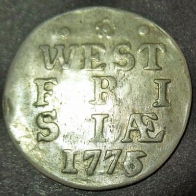 Magic Key Date 1776 Date of Independence! Colonial New York Silver Lion Dime Wes - Image 1 of 4