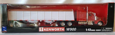 NEW RAY KENWORTH W900 LONGHAULER WITH GRAIN TRAILER SEMI 1:43 SCALE HTF - Image 1 of 4