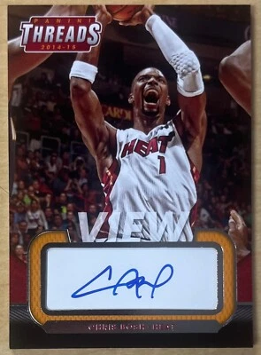 2014-15 Panini Threads View #4 Chris Bosh Auto Miami Heat HOF Autograph - Image 1 of 2