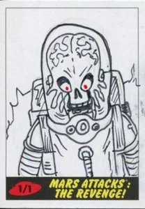 Mars Attacks The Revenge [2017] Sketch Card By Wilson Ramos Jr. - Picture 1 of 1