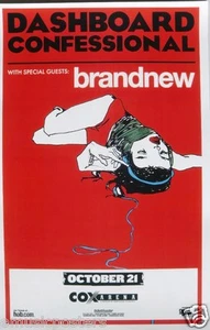 DASHBOARD CONFESSIONAL / BRANDNEW 2009 SAN DIEGO CONCERT TOUR POSTER - Emo Music - Picture 1 of 1