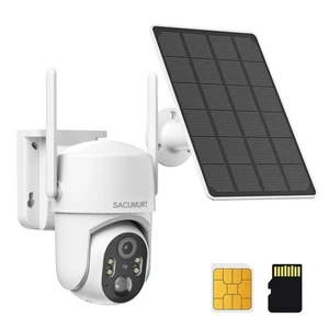 Wireless Security Camera Outdoor, Cellular Security Cameras with SIM Card, So... - Picture 1 of 8