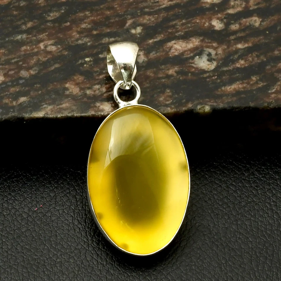 Yellow Onyx Gemstone Handmade Pendant Jewelry Gift For New Year 2.2" AP-29317 - Image 1 of 1