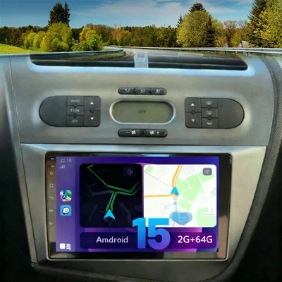 Für Seat Leon MK2 1P1 2005-2012 Android 15 Autoradio Apple CarPlay WIFI GPS Navi - Bild 1 von 4