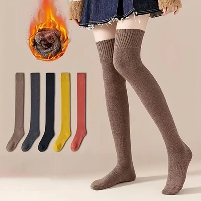 Womens Winter Warm Leg Warmers Long Knit Ankle Foot Socks Boot Stocking Leggings - Image 1 of 4