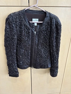 Joseph Ribkoff Size 6 brown crinkly women’s jacket - Image 1 of 4