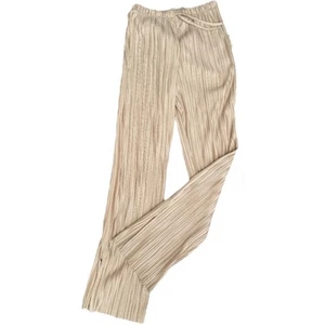 Topshop Pantalone plissettato dorato spacchi alla caviglia 4 - Foto 1 di 8