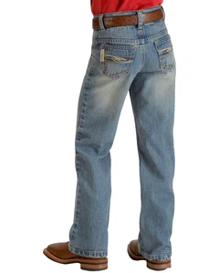 Cinch Boys' Tanner Regular Cut Jeans  Denim 7 - Picture 1 of 2