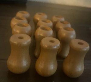 Wood Tassels Brown X 12 Window Blind Cord Knobs For Blind Small Pendants Fans - Picture 1 of 3