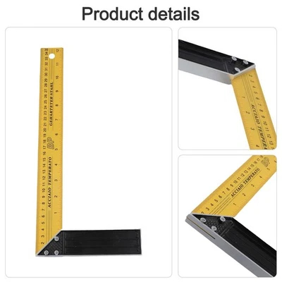 Metal Engineers Try Square Set Wood Measuring Tool Right Angle Ruler 90 Degrees - Image 1 of 4