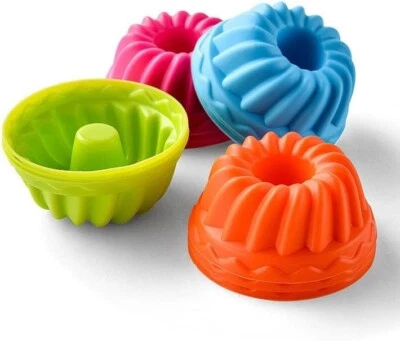 12 x gugelhupfform silikon mini backform wiederverwendbare muffinförmchen für... - Bild 1 von 4