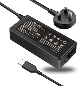 USB C Charger Fit for HP Dell Lenovo Acer Asus 65W Laptop Power Supply - Picture 1 of 5