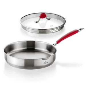 Genius - Steelfit Edelstahl Pfanne mit Glasdeckel Ø 24cm - Bild 1 von 6