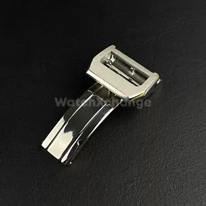 18mm Silver Folding Deployment Buckle Clasp For IWC PILOT AQUATIMER - Picture 1 of 7
