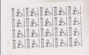 CROACIA, sello de caridad, 0,50 kn, prueba no emitida en papel ordinario, imperforado a - Imagen 1 de 1