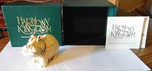 Harmony Kingdom IT'S A FINE DAY Hippo Very Early Piece 1993 DOUBLE SIGNED MIB - Picture 1 of 8