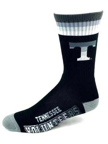 Tennessee Volunteers Black & Gray Platinum Deuce Men's Crew Socks Cover