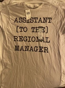 Ripple Junction The Office Assistant to the Regional Manager Shirt Medium Sliver - Picture 1 of 4