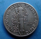 United States, 1941 Mercury Dime, 0.9 Silver, As Shown.