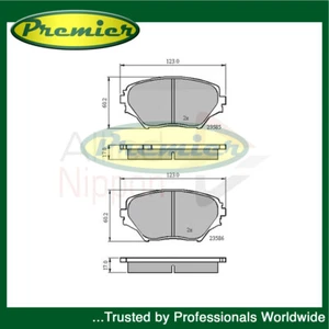 Premier Front Brake Pads Set Fits Toyota RAV4 2000-2005 1.8 2.0 D 2.4 - Picture 1 of 2