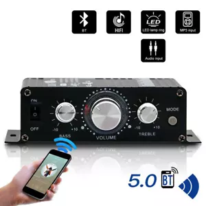 400W 2 Canales Bluetooth Mini HIFI Amplificador de Potencia Audio Estéreo Amplificador Hogar Coche FM - Imagen 1 de 18