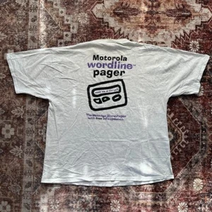 XL 90s Motorola Word Line Pager Shirt - Picture 1 of 3