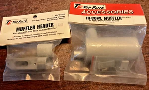 Top Flite TOPQ7917 In-Cowl Muffler .61-.75 W/Super Tigre 61/90 header New in pkg - Picture 1 of 2