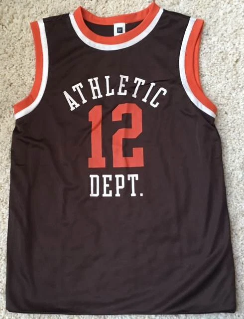 NEW Gap Kids Boy's Brown Athletic Dept Comfy Jersey Shirt Top XL 12 - Image 1 of 1