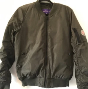 Madden Girl Jacket Juniors Size L Green outside Orange inside - Picture 1 of 7