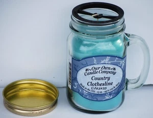 Country Clothesline 13oz. Mason Jar Candle by Our Own Candle Company - Picture 1 of 6