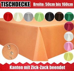 TISCHDECKE LEINENOPTIK Lotuseffekt Tischläufer SCHMUTZ ABWEISEND FLECKSCHUTZ - Bild 1 von 16