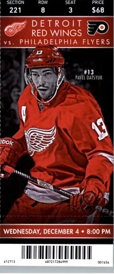 Philadelphia Flyers vs Detroit Red Wings 12/4/2013 Full Ticket - Pavel Datsyuk - Image 1 of 2